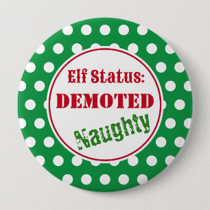 botón Elf de Navidades traviesos