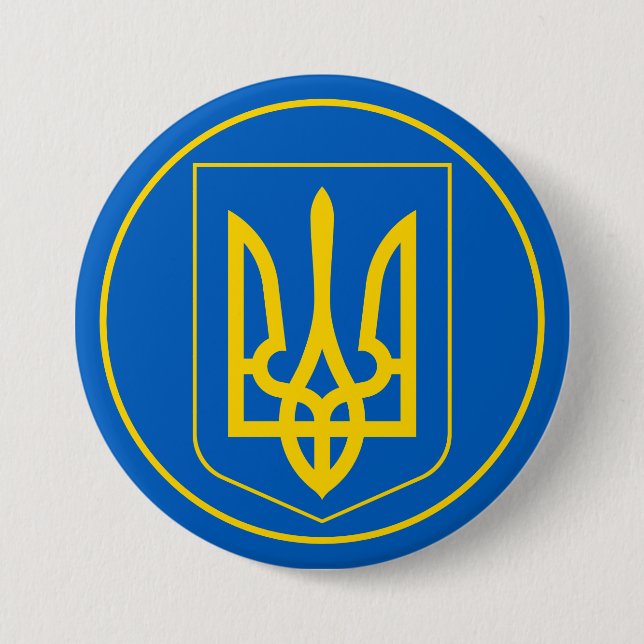 botón emblema de ucrania (Anverso)