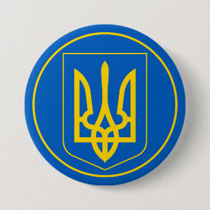 botón emblema de ucrania