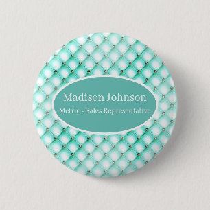 Botón Empresarial Bonito Verde Menta