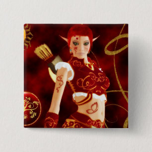 Botón encantado del guarda del fuego