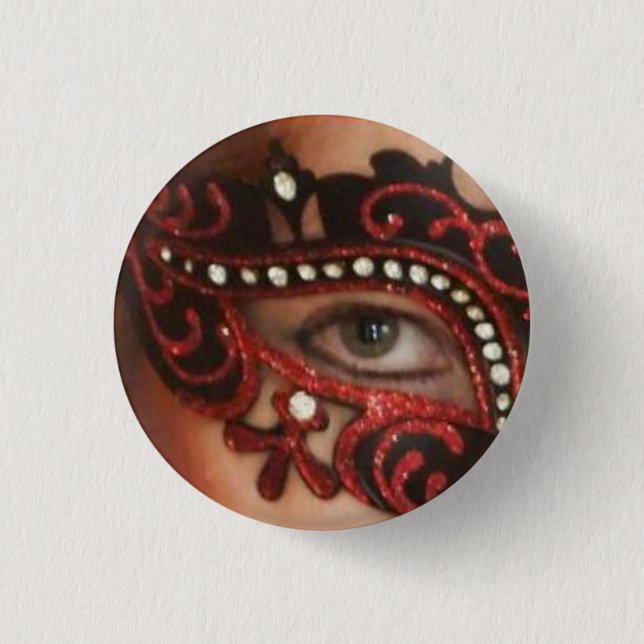 Botón enmascarado Phoenix rojo del ojo (Anverso)