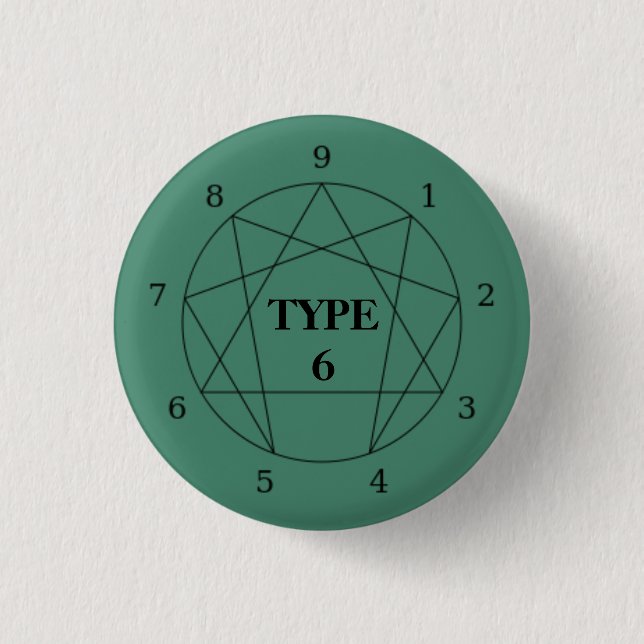Botón Enneagram Tipo 6 (Anverso)