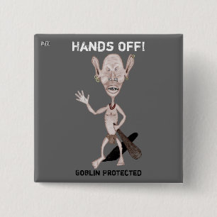 Botón enojado del Goblin