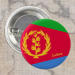 Botón Eritrea, moda patriótica eritrea<br><div class="desc">Botones: Bandera eritrea y eritrea - ama a mi país,  viajes,  vacaciones,  patriotas nacionales / hinchas deportivos</div>