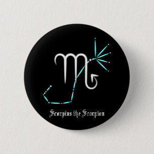 botón Escorpio de Constelación Zodiac