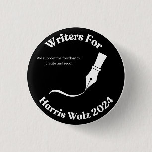 botón Escritores para Harris Walz