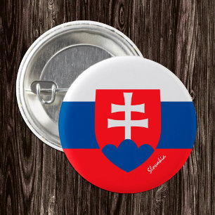Botón Eslovaquia, moda patriótica de la bandera de