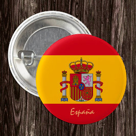 botón España, moda de bandera española patriótica
