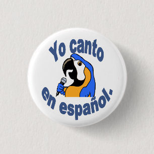 Botón español - el loro dice "español del en del