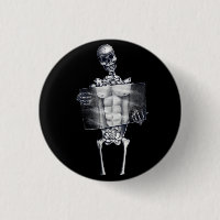Botón esquelético de la radiografía del pecho