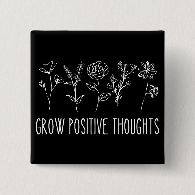Botón Estético Grove Pensamientos Positivos (Anverso)