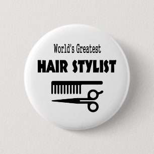 botón Estilista del pelo