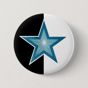 botón Estrella azul blanco negro
