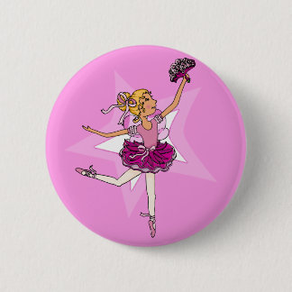 botón estrella de chica rosa púrpura Ballerina