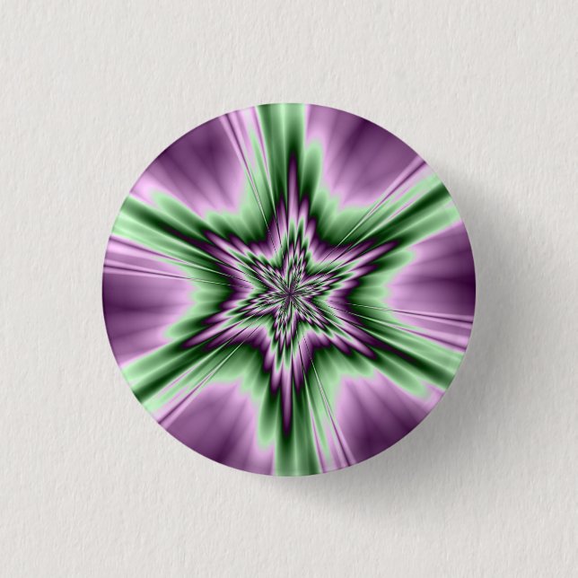 Botón Estrella en morado y verde (Anverso)