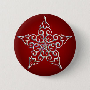 botón Estrella irlandesa roja