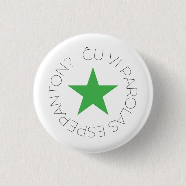 Botón Estrella Verde, Esperanto/Verda Stelo 2 (Anverso)