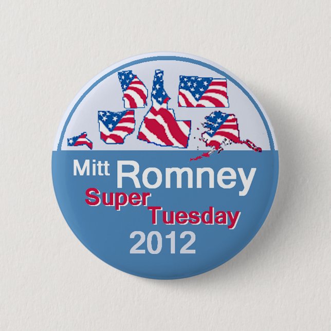 Botón ESTUPENDO de Romney MARTES (Anverso)
