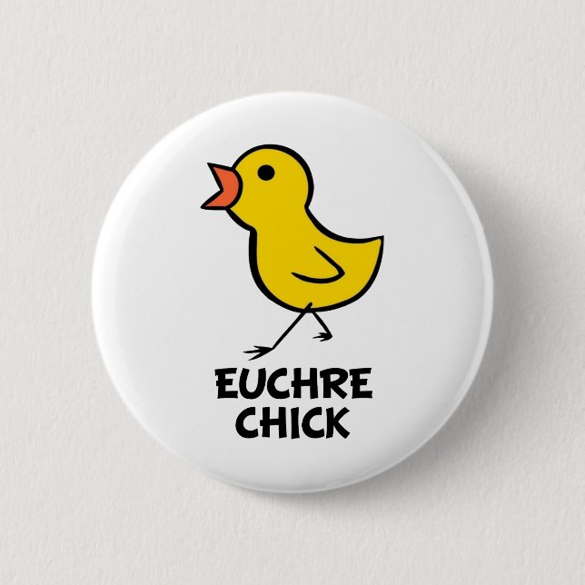 botón Euchre Chick (Anverso)