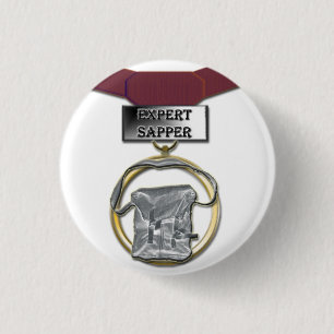 Botón experto de la medalla del bombero