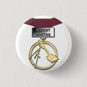 Botón experto de la medalla del mortero