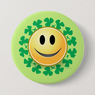 Botón Face Shamrock St Patricks Day