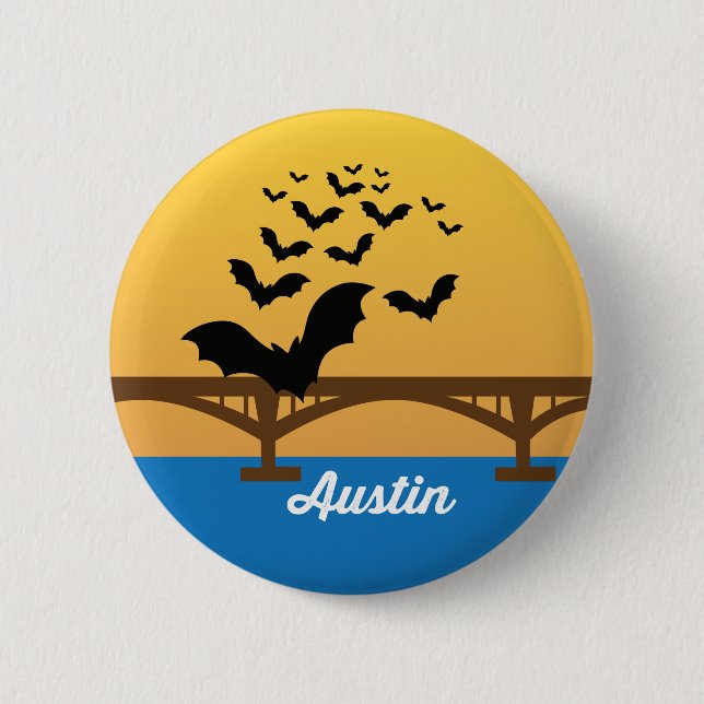 Botón famoso del puente del palo de Austin Tejas (Anverso)