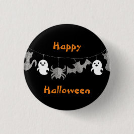 botón fantasma de garland de Halloween