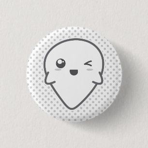 botón fantasma de Kawaii