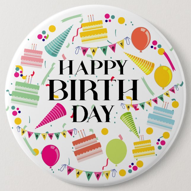 botón Feliz Cumpleaños Celebraciones (Anverso)