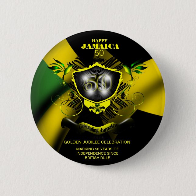 Botón feliz de Jamaica 50 (Anverso)