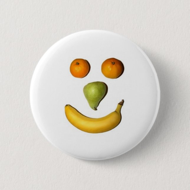 Botón feliz de la cara de la fruta (Anverso)
