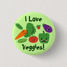 Botón feliz de los Veggies