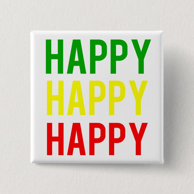 Botón Feliz de Zazzle (Anverso)