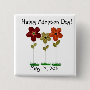 botón feliz del día de la adopción