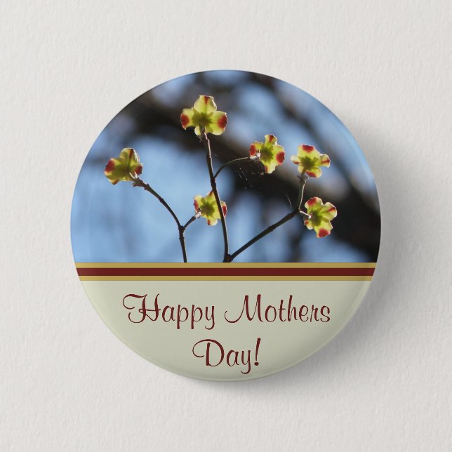 Botón feliz del Día de la Madre (Anverso)
