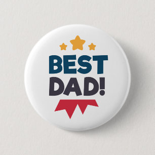 Botón feliz del Pin del día de padre del mejor