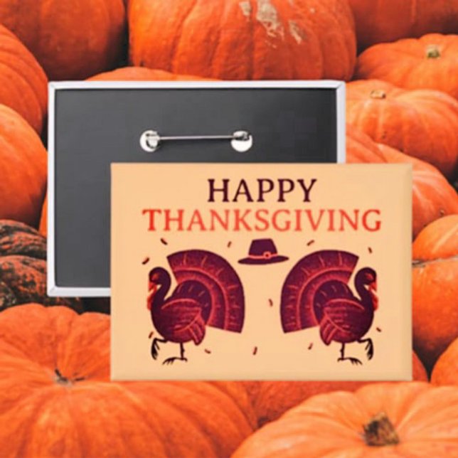botón Feliz Día de Acción de Gracias Turquía (Subido por el creador)