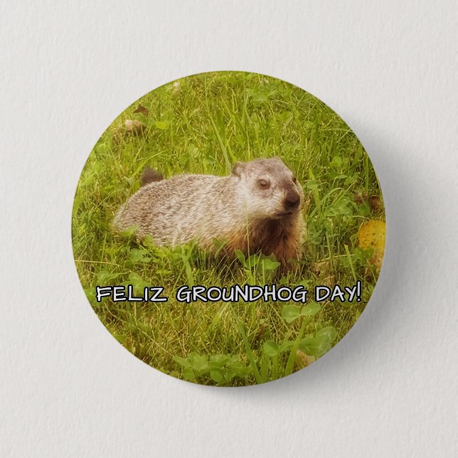 botón Feliz Día de la Marmota! (Anverso)