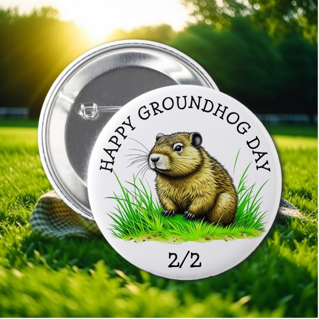 botón Feliz Día de la Marmota (Subido por el creador)