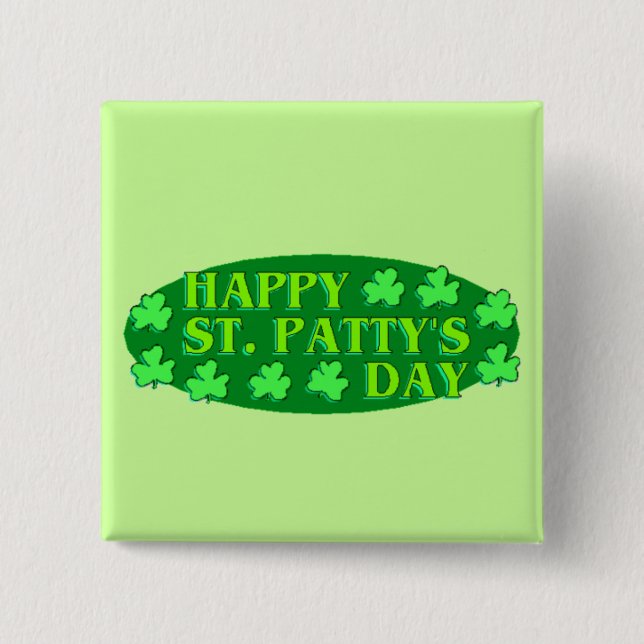 Botón Feliz Día de San Patricio (Anverso)