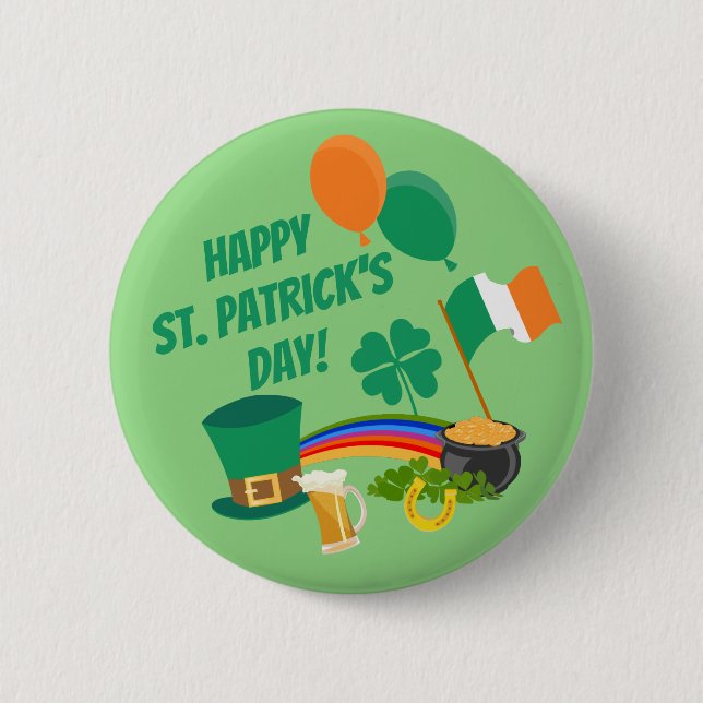 botón Feliz Día de San Patricio (Anverso)