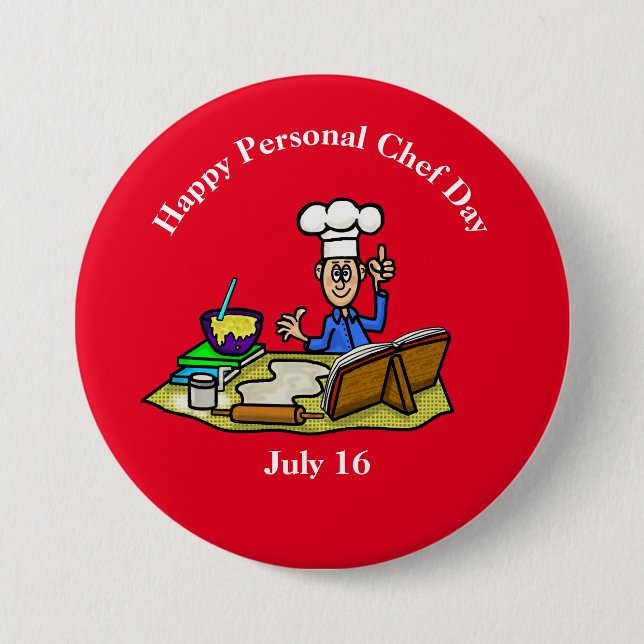 botón Feliz Día del Chef Personal (Anverso)