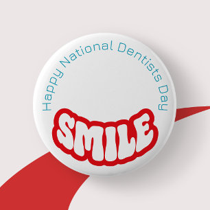 botón Feliz Día Nacional de los Dentistas