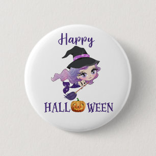 botón Feliz Halloween Chica botón de sirena temblo