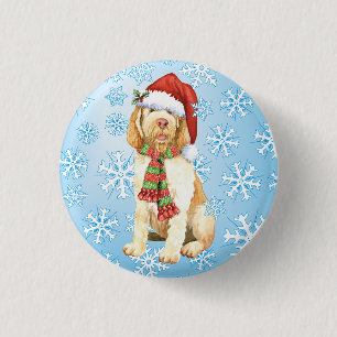 botón Feliz Howlidays Spinone Italiano