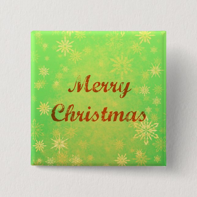 botón Feliz Navidad - Fondo Verde festivo (Anverso)