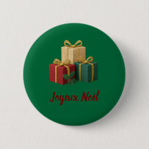 Botón Feliz Navidad - Joyeux Noel