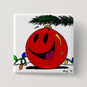 botón Feliz Ornamento